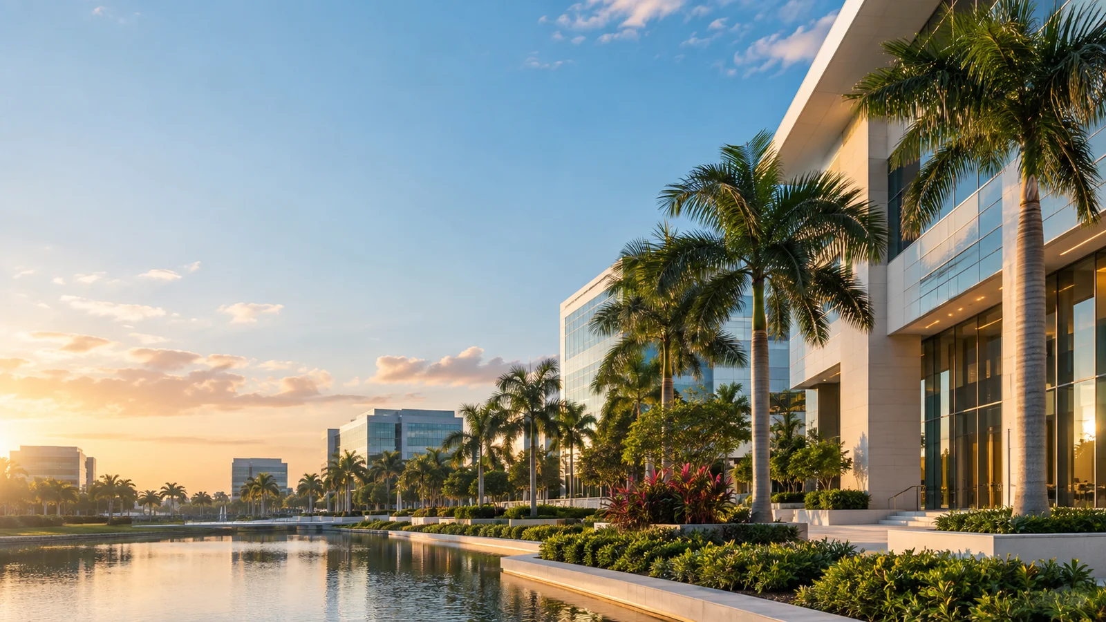 Original city-inspired scene for the Doral web design and app development guide